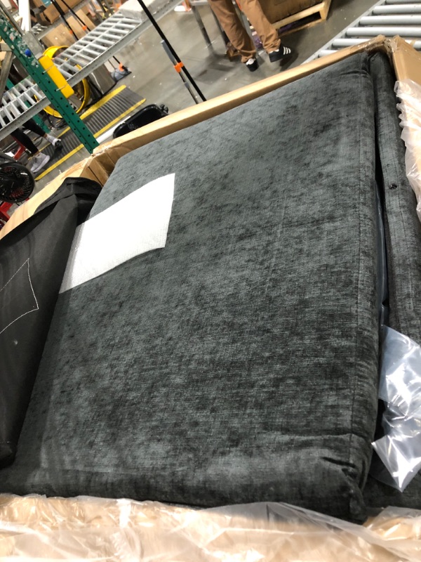 Photo 1 of ***02 boxes***Vesgantti 108" U Shaped Sectional Couch, Comfy Cloud Modular Sectional Sofa with 2 Ottoman Deep Seat Chenille Modern Cloud Sofa, Modular Sofas for Living Room, Bedroom and Apartment, Black