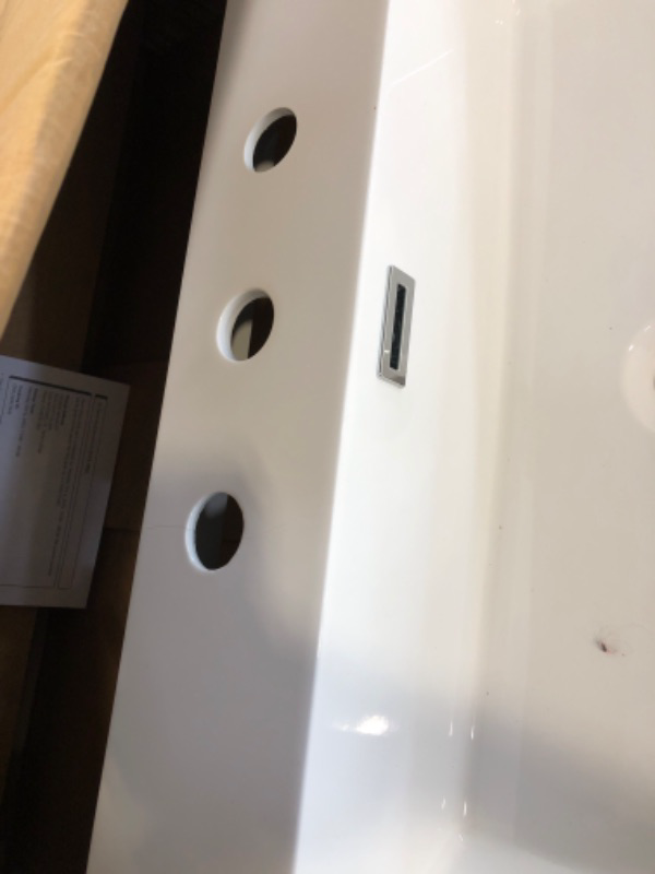 Photo 1 of ***02 BOXES***Merax 60" Bathroom Vanity with SMC Sink, Modern Large Bathroom Storage Cabinet with Soft Close Drawers and Rattan Doors, Silver Metal Knobs and 5 Pine Legs,Natural