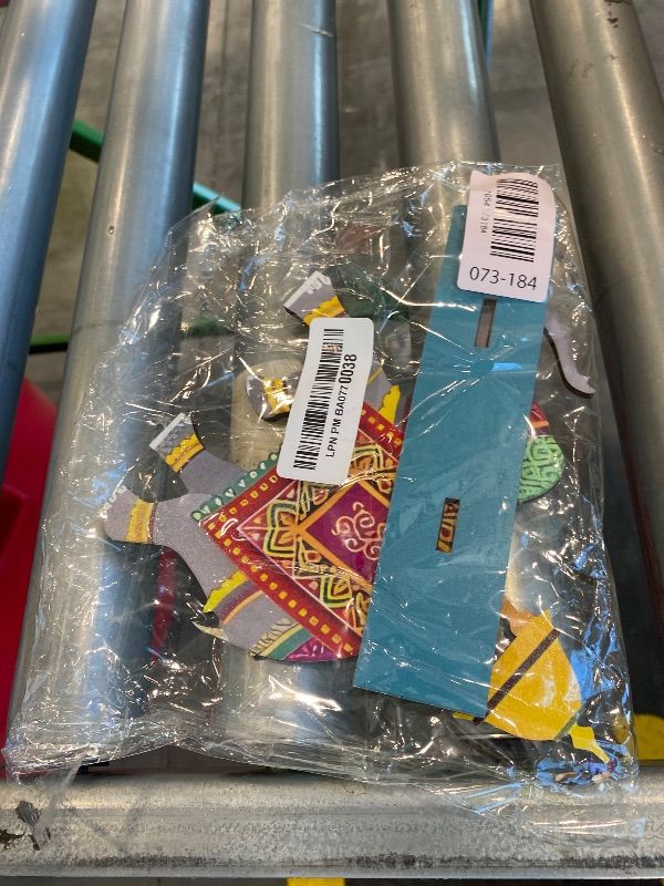 Photo 1 of *MISSING PARTS* KYMY Diwali Wooden Table Decorations,Deepavali Rangoli Wood Centerpieces, Festival of Lights Diyas Desktop Signs & Ornaments for Indian Hindu Themed Party Supplies