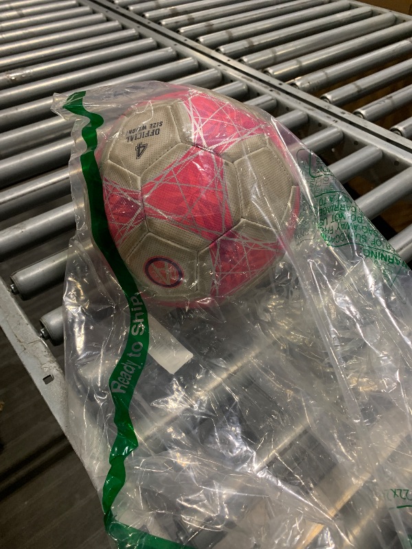 Photo 1 of **** VERY USED AND DIRTY **** WHITE AND PINK SOCCER BALL