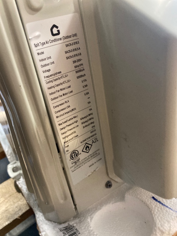 Photo 1 of ***No Wall Mounted Indoor handler/ Only outdoor condenser unit****
Mini Split Air Conditioner 9000 BTU with 18.5 SEER2 Efficiency, Smart Split Unit AC Cooling/Heating Up to 450 Sq.Ft, Inverter Tech Ductless Air Conditioner