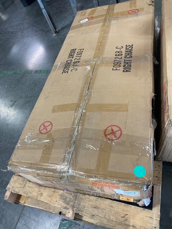 Photo 1 of ***Right Side Only/ No Refund/ Final Sale***
Trygoal L Shaped Couch Sectional Couches with Chaise, 3 Pieces Modular Convertible Sofa for Living Room Furniture Sets and Small Apartment Faux Leather, Ginger