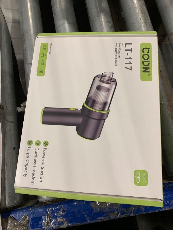 Photo 1 of *****NO0T VERY POWERFUL*****CODN Handheld Car Vacuum Portable Cordless, 2 in 1 Handheld Vacuum Cleaner 12000PA Air Duster with Multi-Nozzles and LED Light, Mini Hand Held Vacuum Rechargeable for Home, Car, Office, Pet Hair