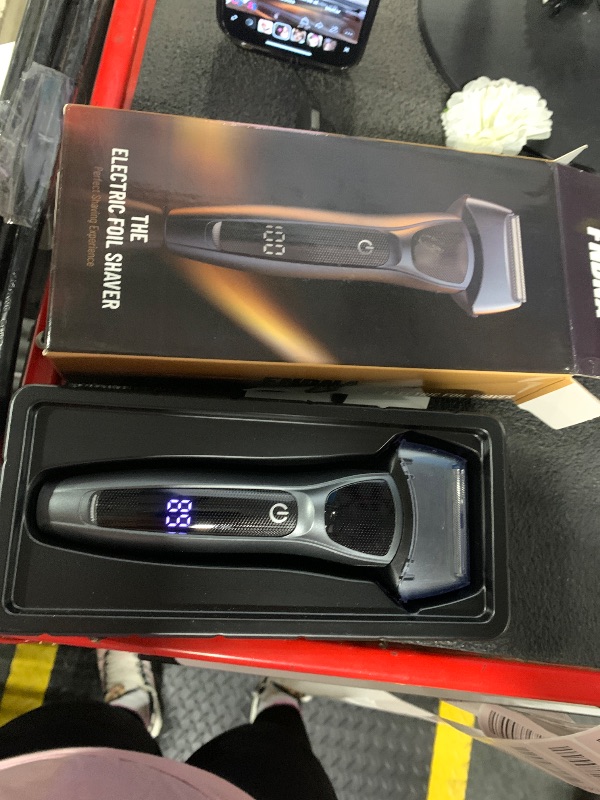 Photo 1 of Fndna Electric Foil Shavers for Men: Portable Electric Razor for Face- Rechargeable Wet/Dry Waterproof Shaver with LED Display & Fast Charge-Ultra-Thin Razor for Close Shaving