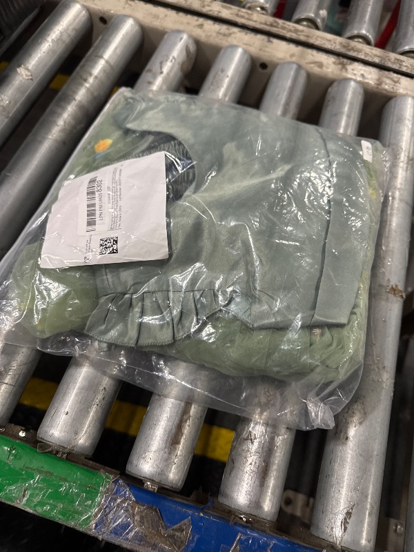 Photo 1 of ***CORRECT ITEM****IBTOM CASTLE Flower Girl Dress Baby Wedding Dress Infant Toddler Satin Floral Embroidered Tulle Tutu Dress Bowknot Princess First Birthday Party Dress Spring Pageant Dress Sage Green 18-24 Months