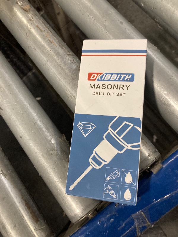 Photo 1 of ***missing one***5-Piece 3/8“ Masonry Drill Bits for Tile Glass Ceramic Wall Brick Stone Soft-Metal Wood, 3/8 Inch Concrete Drill Bits Cement Drill Bit Set, 3-Flat Shank, YG8 Carbide Tungsten Steel Alloy Tip 10mm