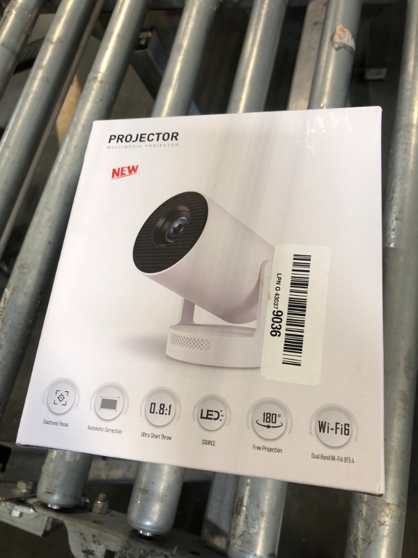 Photo 1 of ?Electric Focus?Mini Portable Projector with 4K Support, Bluetooth 5.4 WIFI6, 5watt Sound Base Speaker, 260 ANSI, Android 11, 210° Rotation , Auto Keystone Correction Video Projector HY300 PLUS