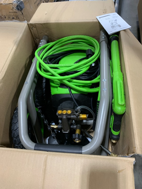 Photo 1 of Greenworks Pro Brushless 3000 PSI (CSA Certified) 2.0 GPM Max / 1.1 GPM Electric Pressure Washer (Foldable Handles, Rugged Steel Frame, 25 FT Hose, 35 FT GFCI Power Cord)