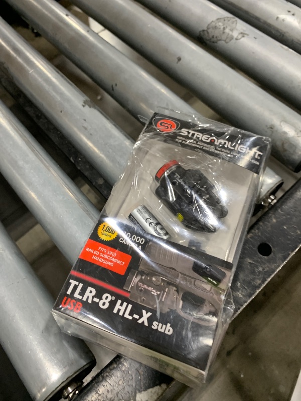 Photo 1 of Streamlight 69468 TLR-8 HL-X sub USB 1000-Lumen Weapon Rail-Mounted Rechargeable Tactical Flashlight with Integrated Red Aiming Laser for Select 1913 Only, Black