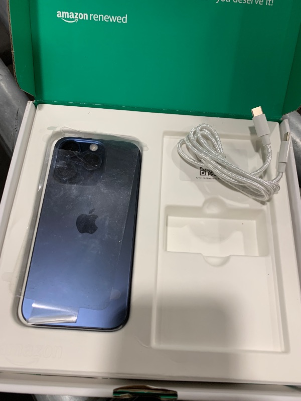 Photo 1 of Apple iPhone 15 Pro, 128GB, Blue Titanium - Unlocked (Renewed Premium)