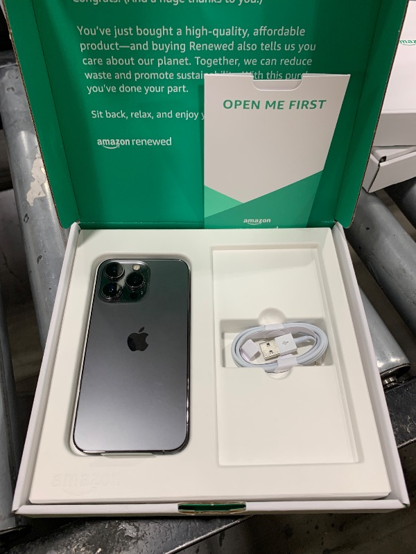 Photo 1 of Apple iPhone 13 Pro, 256GB, Graphite - Unlocked (Renewed Premium)