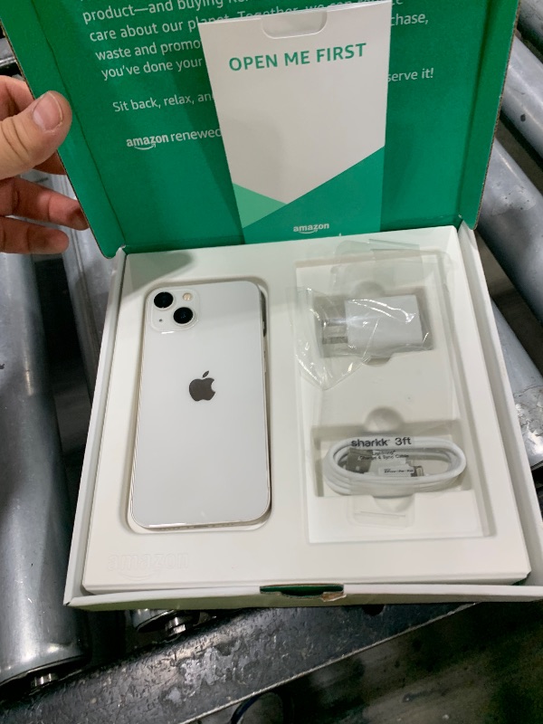 Photo 1 of Apple iPhone 13, 128GB, Starlight - Unlocked (Renewed Premium)