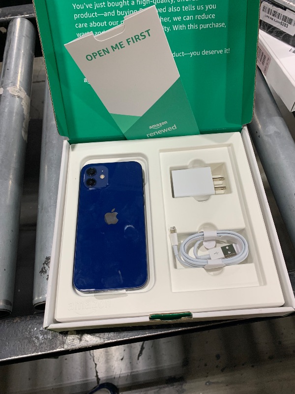 Photo 1 of Apple iPhone 12, 64GB, Blue - Unlocked (Renewed Premium)