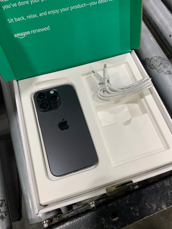 Photo 1 of Apple iPhone 15 Pro, 256GB, Black Titanium - Unlocked (Renewed Premium)