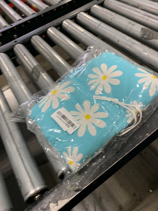 Photo 1 of Encasa XO Ironing Board Cover and Pad 42"x14" - Thick 3mm Felt Padding, Drawstring Tightening & Lock, Easy Fit, Scorch & Stain Resistant, Fits Medium Ironing Board - Daisy Blue