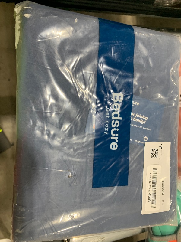 Photo 1 of Bedsure Navy California King Duvet Cover - Prewashed Cotton-Like Extra Soft Bedding Set, Includes 1 Cal King Duvet Cover 104x98 Inches with Zipper Closure & 2 Pillow Shams, Comforter Not Included