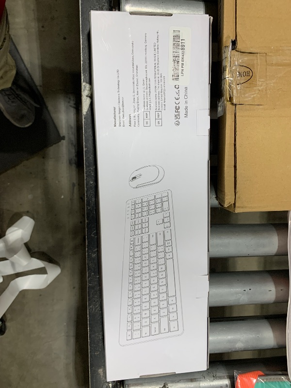 Photo 1 of Wireless Keyboard and Mouse Combo - Full Size Slim Thin Wireless Keyboard Mouse with Numeric Keypad 2.4G Stable Connection Adjustable DPI (Grey & Black)