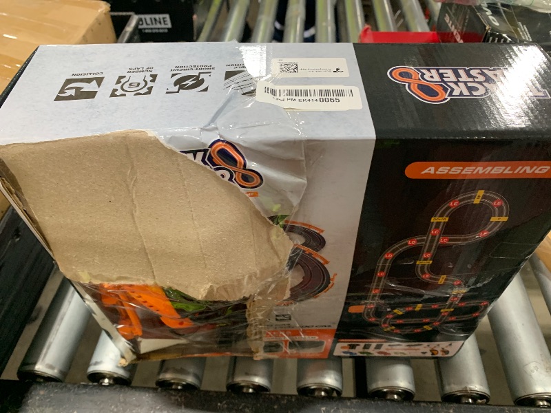 Photo 1 of Slot Car Race Track Sets with 4 High-Speed Racing Car, Battery or Electric Race Car Track for Boys and Kids, Dual Racing Game Lap Counter Circular Overpass Track, Gifts Toys for Boys Kids Age 6 7 8-12