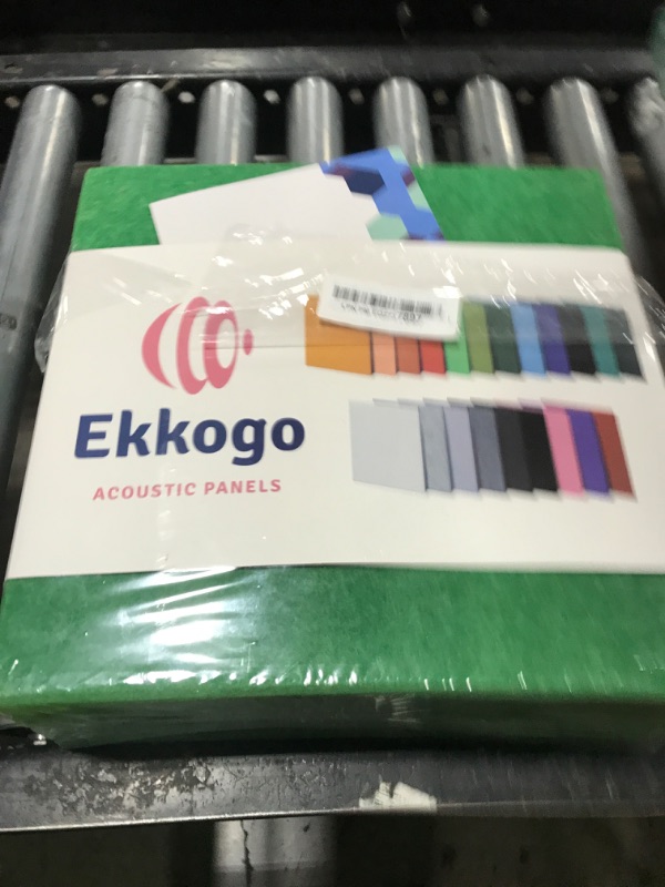 Photo 1 of Ekkogo Acoustic Panels 12-Pack Soundproof Wall Panels 12"X12"X0.4" Sound Panels High Density Sound Dampening Panels - [Dark Green Square]