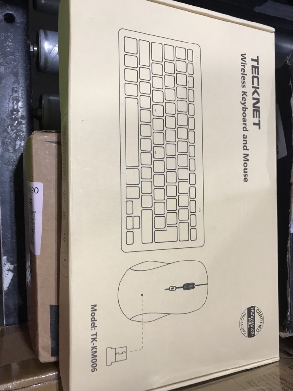 Photo 1 of TECKNET Wireless Keyboard and Mouse Combo, Mini Cordless Computer Keyboard and Mouse Set 2.4GHz, Silent Adjustable 1600 DPI, Quiet Click, Lag-Free for Computer, Laptop, PC, Windows, Mac, Chrome OS(GS)