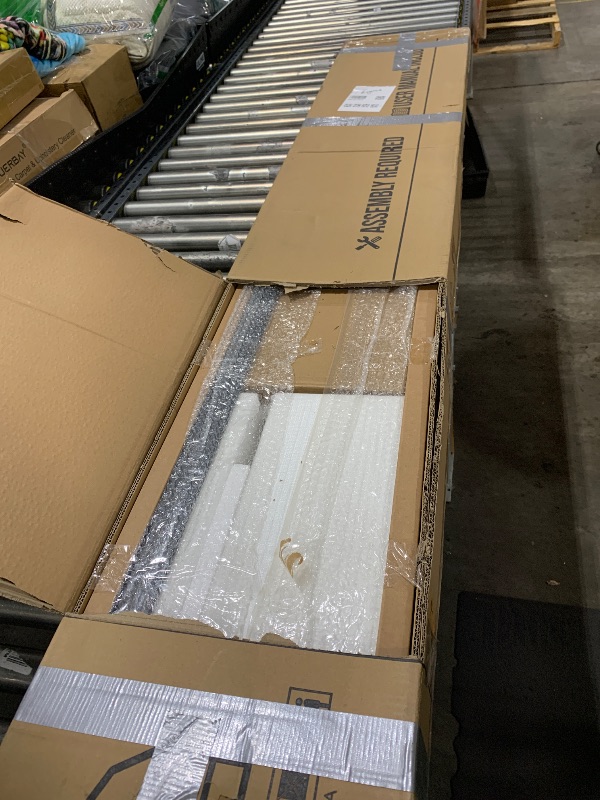 Photo 1 of ROYMELO 32x80 Inch Glass Sliding Barn Door Slab and 5.5ft Hardware Kit Included, 5 Frosted Glass, LVL Wood Panel Covered with White Water-Proof Scratch-Proof PVC Surface