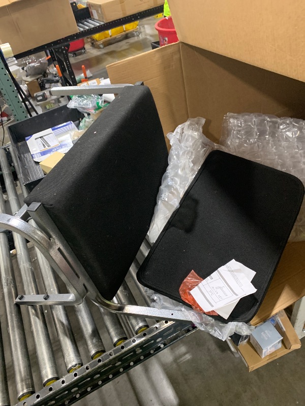 Photo 1 of Flash Furniture HERCULES Series 1000 lb. Rated Black Antimicrobial Fabric Bariatric Medical Reception Chair with 3/4 Panel Back