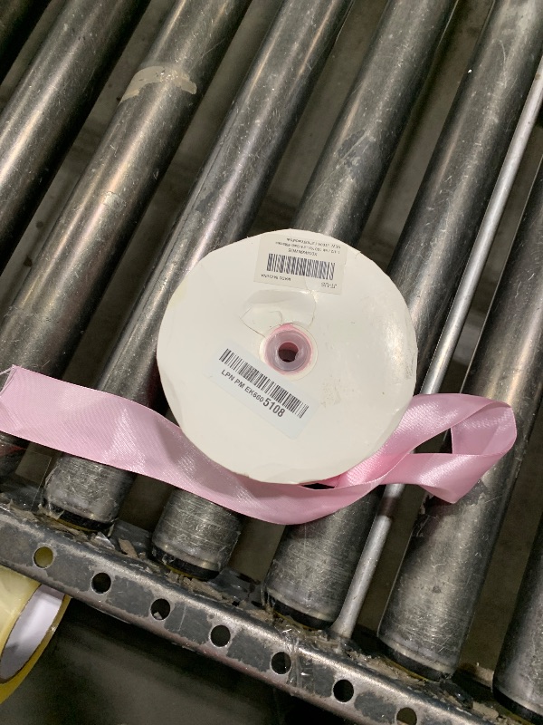 Photo 1 of 1-1/2 Inch 100 Yards Pink Satin Ribbon, Solid Fabric Ribbon Roll for Flower Bouquet, Gift Wrapping, Roses Making, Handmade Crafts