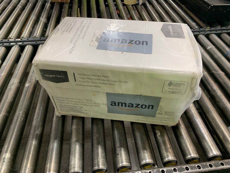 Photo 1 of Amazon Basics Multipurpose Copy Printer Paper, 20 lb, 8.5 x 11 Inches, 10 Reams (5,000 Sheets), 92 Bright, White
