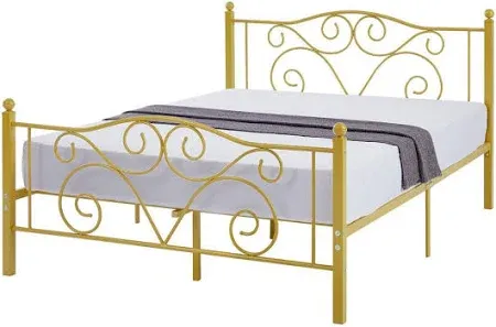 Photo 1 of Gold colored bed frame Queen size