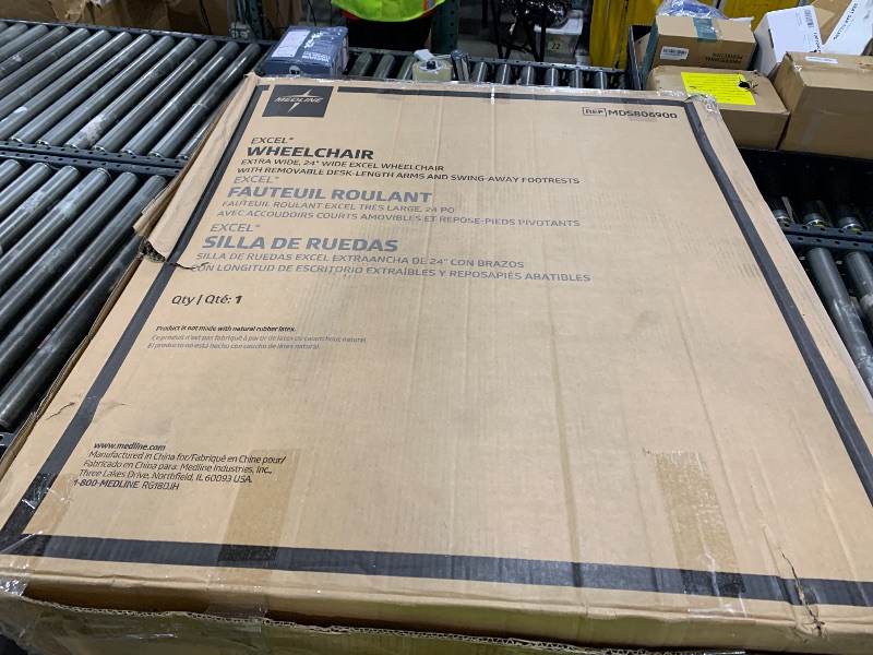 Photo 1 of Medline Excel Extra-Wide Wheelchairs Case Of 1 EA