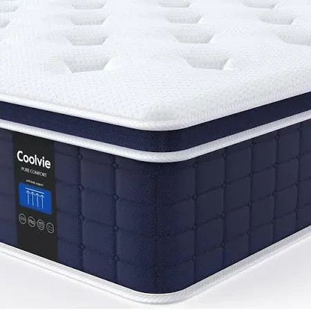 Photo 1 of Coolvie 12 Inch Twin xl Size Mattress, Hybrid Twin Mattress in a Box, 3 Layer Premium Foam with Pocket Springs for Motion Isolation and Pressure