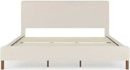 Photo 1 of Upholstered Platform Bed with Rounded Headboard