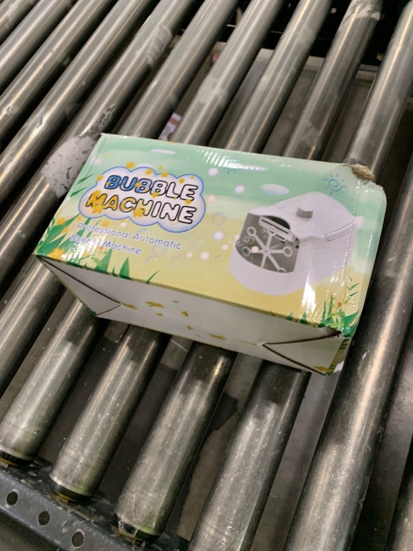 Photo 1 of Bubble Machine, Automatic 18000+ Per Minute Big Bubbles Blower Maker for Kids Toddlers with 2 Speeds,6 Wands,Operated by Plugin or Batteries for Outdoor/Indoor Birthday Parties,Wedding (White)