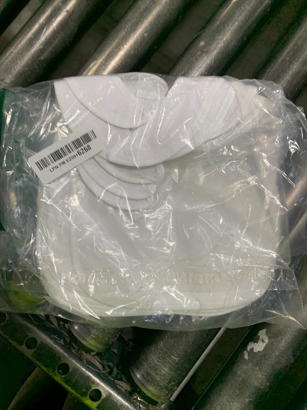 Photo 1 of Toulite 10 Pcs White Bibs for Baby Washable Reusable Waterproof Cotton Feeder Bibs with Double Sided Design