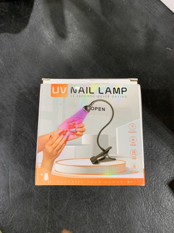Photo 1 of AORAEM LED Nail Lamps 3W Flexible Gooseneck Lamp Quicky Dry Nail Manicure Dryer Gel Polish Curing Light Plug Play Portable Flash Cure Light for Gel Nails Home DIY Professional Nail Tools Pink