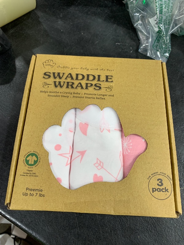 Photo 1 of Bublo Baby Organic Preemie Swaddles 4-7 lbs - 3-Pack Premature Babies Swaddle Sleep Sack - Premature Infant Sleeping Sack - Easy Adjustable Baby Swaddle Blanket Wrap Boy Girl (Rose Pink)