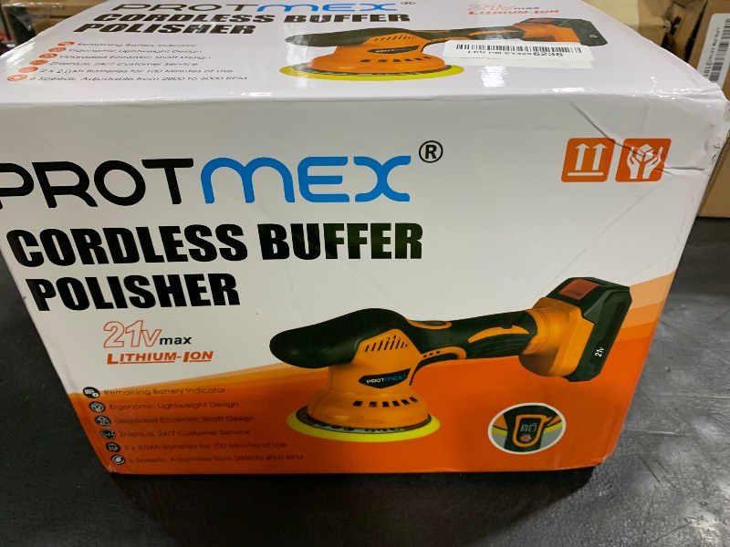 Photo 1 of Cordless Car Buffer Polisher w/ 2x2000mAh 21V Batteries, 6 Inch Car buffer Waxer Kit, Car Polishing Machine w/ Extra 18 PCS Attachments & 6 Variable Speed, Car Buffer Polisher for Car Detailing