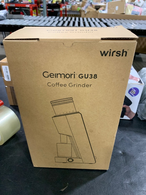 Photo 1 of Burr Coffee Grinder,Wirsh Electric Single Dose Coffee Grinder Geimori GU38 with 38mm 6-Core Conical Burr,Stepless Adjustment for Drip,French Press,Cold Grind Settings from Fine to Coarse