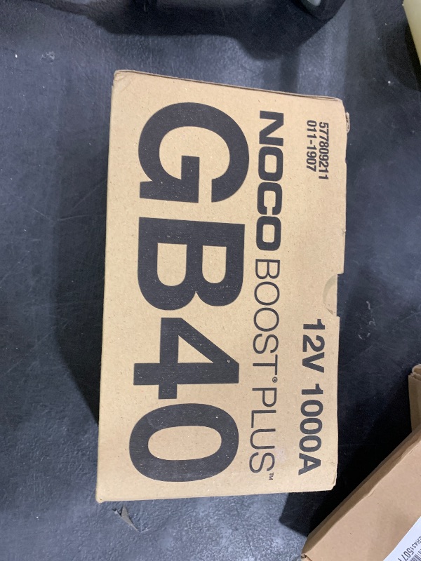 Photo 1 of NOCO Boost GB40: 1000A UltraSafe Jump Starter – 12V Lithium Battery Booster Pack, Portable Jump Box, Power Bank & Jumper Cables - for 6.0L Gas and 3.0L Diesel Engines