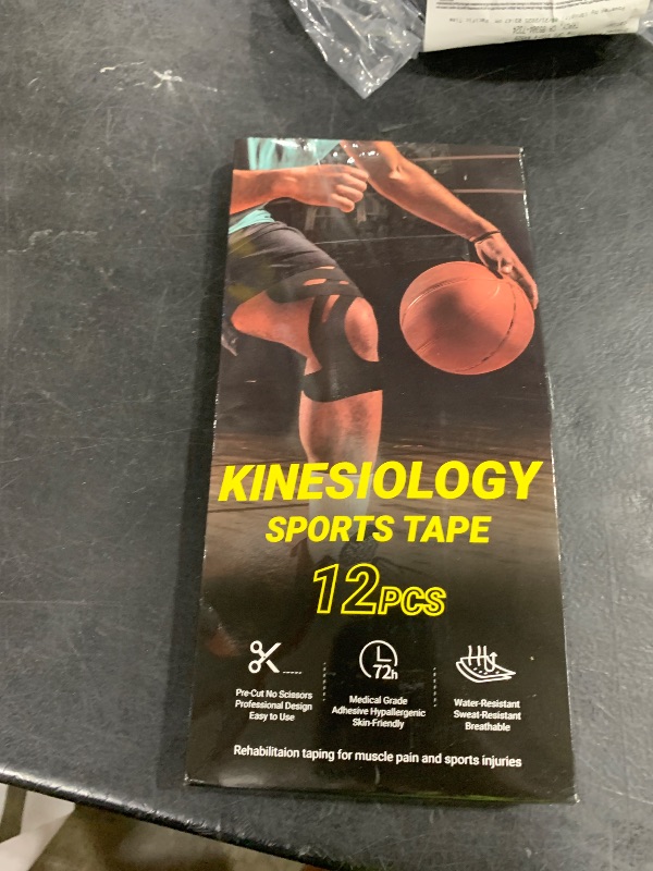 Photo 1 of Kinesiology Tape for Knees 12 Pcs, PreCut Athletic Knee Tape for Knee Pain Relief- Brace & Elastic Supports- Waterproof & Breathable Hypoallergenic Latex-Free Tape Beige