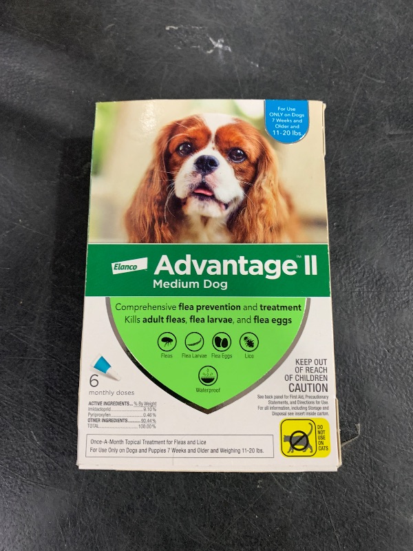 Photo 1 of Advantage II Medium Dog Vet-Recommended Flea Treatment & Prevention | Dogs 11-20 lbs. | 6-Month Supply