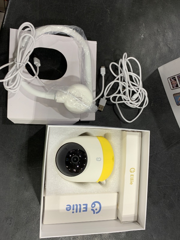 Photo 1 of Ellie Baby Plus: 5" Monitor with 2.5K FHD Camera, Face Cover Alert,Crying & Breathing Detect, Night Vision, 2-Way Audio, Pan-Tilt-Zoom, Crib & Wall Mount All Inside,No WiFi, No Subscription, with APP