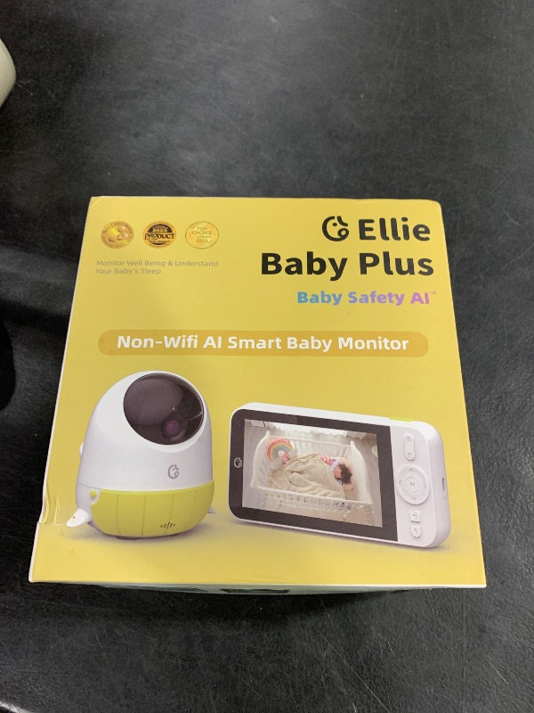 Photo 1 of Ellie Baby Plus: 5" Monitor with 2.5K FHD Camera, Face Cover Alert,Crying & Breathing Detect, Night Vision, 2-Way Audio, Pan-Tilt-Zoom, Crib & Wall Mount All Inside,No WiFi, No Subscription, with APP