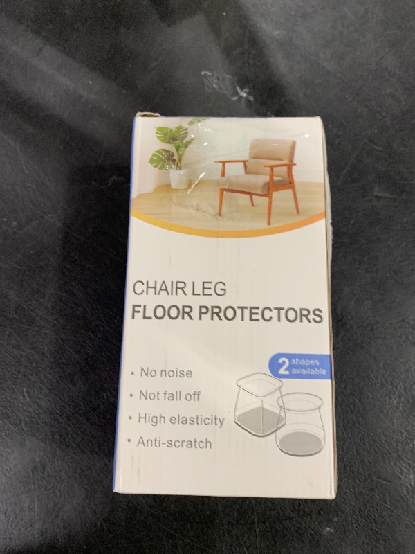 Photo 1 of 24 Pcs Chair Leg Floor Protectors Square, Silicone Felt Furniture Leg Pads Caps Covers for Hardwood Floors (Fit:1-1/16" to 1-5/8")
