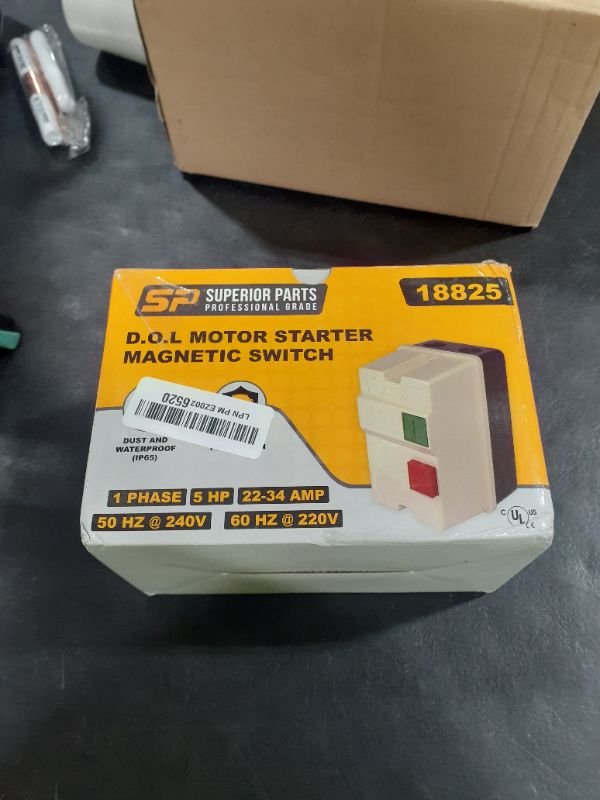 Photo 1 of Big Horn 18825 1 Phase, 50HZ 240V & 60HZ 220V, 5-HP, 22-34-Amp Magnetic Switch - UL Approved