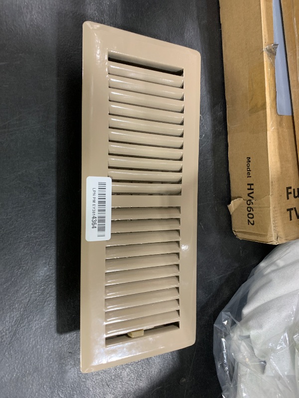 Photo 1 of Sierra Grates Precision Flow 4"x 12" Steel Floor Register - 2 Way Louvered Design,Desert Brown Finish - Premium Home Vent Covers, Durable & Decorative - Fits 4"x 12" Duct Openings, Easy Installation