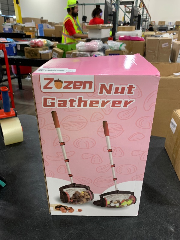 Photo 1 of Zozen Nut Gatherer, Pecan Picker Upper - Side Opening Dump, Nut Picker Upper Roller - Apply to Acorns, Pecans, Buckeyes, Hickory Nuts, Nerf Balls, Golf Balls, Objects Size 3/8'' to 1''; 1 Gallon
