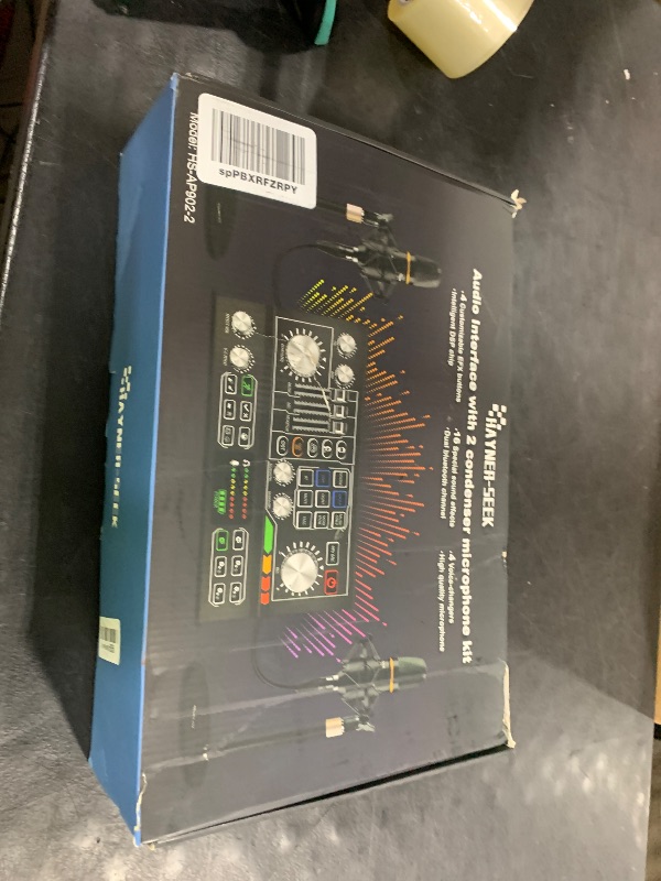 Photo 1 of Podcast Equipment Bundle for 2, Audio Mixer with Condenser Microphone and 48V Phantom Power Supply Audio Interface for Live Stream Record Game