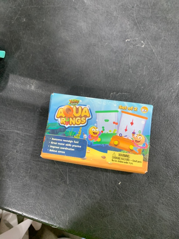 Photo 1 of YoYa Toys Aqua Rings Handheld Water Game - Set of 2 - Water Ring Toss and Basketball Hoop Toy - Gift for Ages 3 4 5 6 7 8 9 - Nostalgic 80's 90's Retro Mini Games - Fun Car Road Trip Travel Activities