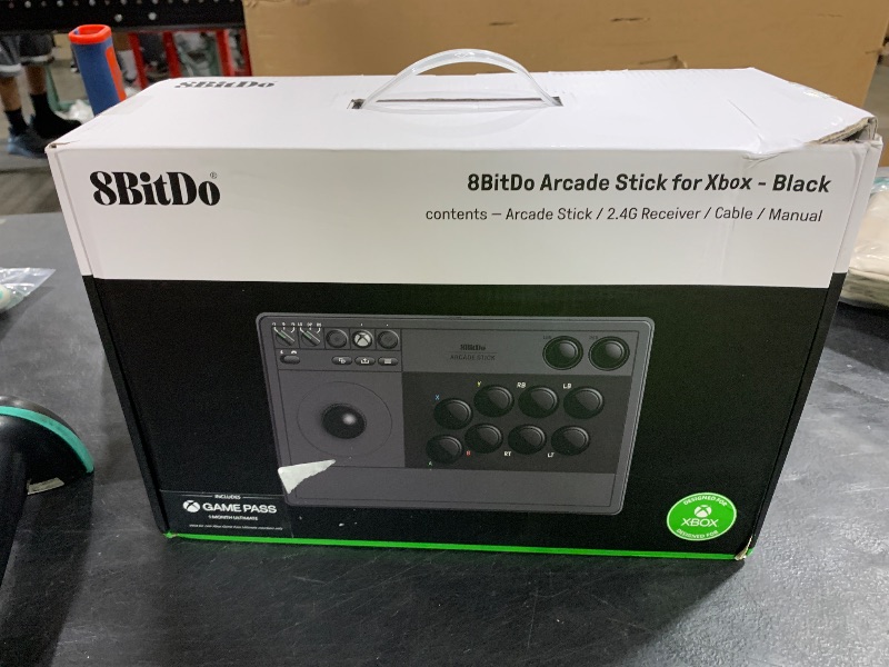 Photo 1 of 8Bitdo Wireless Arcade Stick for Xbox Series X|S, Xbox One and Windows 10, Arcade Fight Stick with 3.5mm Audio Jack - Officially Licensed (Black)